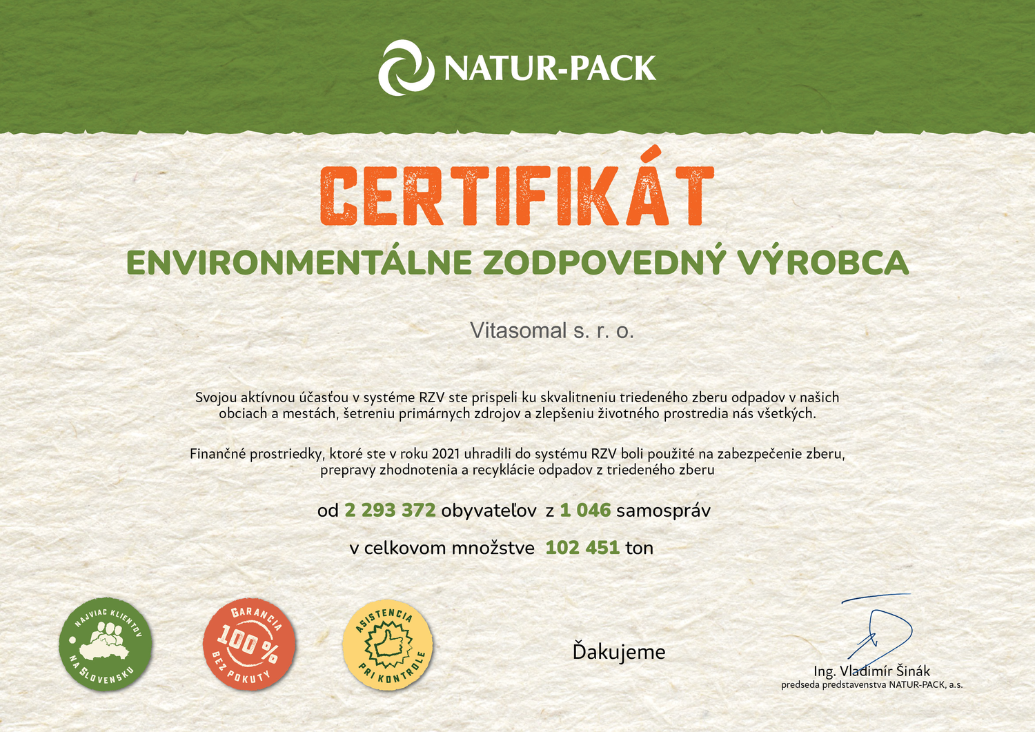 certifikát